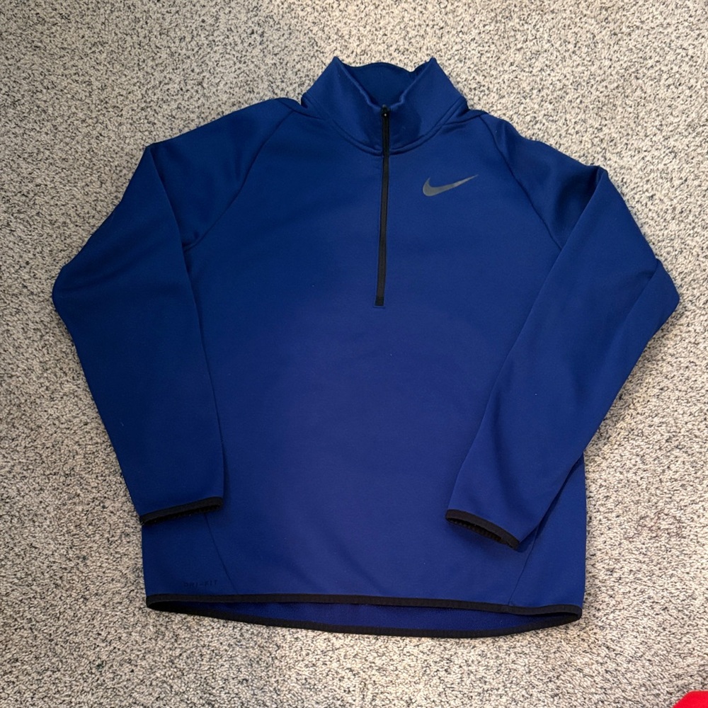 Men’s Medium Nike Royal Blue Quarter Zip with Black Trim